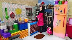 Barbie doll house tour and fridge tour😁/Barbie show tamil