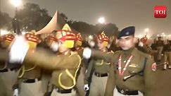 Troops rehearse for 75th Republic Day Parade at Kartavya Path amid biting cold