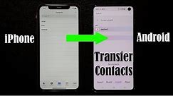 How to Transfer Contacts from iPhone to Android