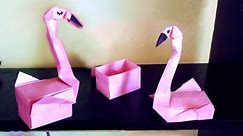 Origami Flamingo Box | DIY Paper Box | Make a Flamingo shaped Box