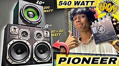 Very powerful 🔥🥵 Pioneer S-424X speaker box 60w+60w using with XY-s22h class d amplifier 540w