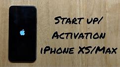 iPhone XS Max startup/activation.