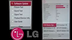LG TV Diagnostic menu / Software Update / Signal Strength and Quality