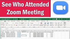 Zoom Attendance | How To See Who Attended A Zoom Meeting 2022 | How To Take Attendance In Zoom