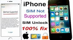 how to unlock any network SIM Not Supported iPhone 100% FIX 2021 [4K] ✅ Done!!