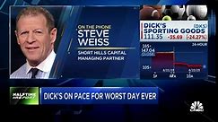 Dick's Sporting Goods stock on track for its worst day ever