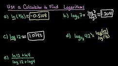 Use a Calculator to find Logarithms