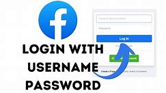 How to Login Facebook Account with Username & Password? Facebook Account on Web | facebook.com Login