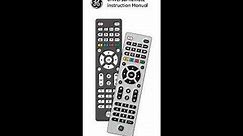 Ge Universal Remote Instructions for 33709 | 33710 | 33711 | 34457 | 32934
