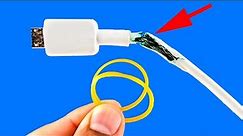 ingenious ways to repair broken charger cable