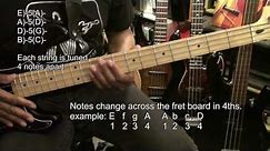 Getting Started On The 4 String Electric Bass Guitar Standard Tuning Notes @EricBlackmonGuitar