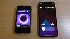 iPhone 3g vs iPhone 12 Pro Pacific Blue Incoming Call
