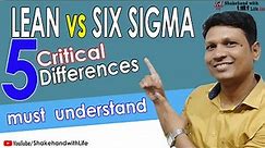 Lean and Six Sigma Difference | Lean vs Six Sigma | Lean and Six Sigma Explained | Lean Six Sigma