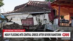 Store shelves serving as beds in Greek town hit hard by deadly flooding