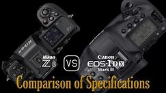 Nikon Z8 vs. Canon EOS-1D X Mark III: A Comparison of Specifications