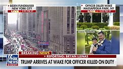 Trump arrives at wake honoring life of slain NYPD officer Jonathan Diller
