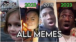 All recreated memes in one video ( Then vs Now )