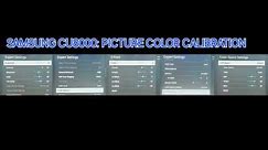Samsung CU8000 Picture Setting Color Calibration