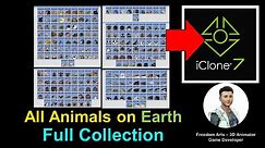All Animals on Earth FULL COLLECTION - iClone 7.9 Tutorial - 3D Models resource