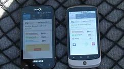 Sprint Epic 4G vs T-Mobile 3G Data Speeds | Pocketnow