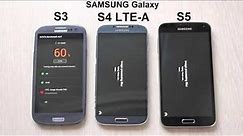 SAMSUNG Galaxy S3 vs S4 LTE-A vs S5 AnTuTu Benchmark test