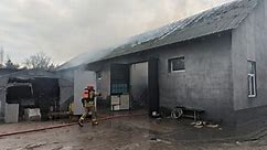 Pożar lakierni w miejscowości Cedrowice obok Ozorkowa