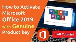 Activate Microsoft office 2019 with Genuine Product Key