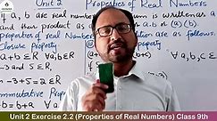 Unit 2 Exercise 2.2 Class 9th PTB Math (Properties of Real Numbers) by Learning Zone.