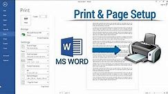 How to Print a Document in Microsoft Word | Print Page Setup in MS Word