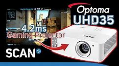 Optoma UHD 35 & 38 Review - Ultra low input lag 4k gaming projectors TESTED. 4.2ms @ 240Hz!!