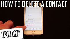 How to Delete a Contact iPhone 6s