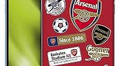 Head Case Designs Officially Licensed Arsenal FC Collage Logos Soft Gel Case Compatible with Apple iPhone 14