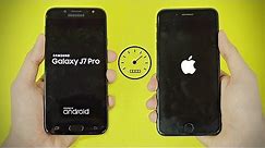 Samsung Galaxy J7 Pro 2017 vs iPhone 7 Plus - Speed Test! (4K)