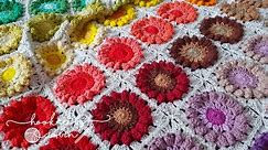 How to Crochet a Popcorn Floral Granny Square