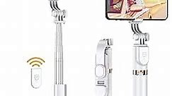 Selfie Stick Tripod with Wireless Remote, Cellphone Selfie Stick Tripod with LED Fill Light, for iPhone 15/14/14 pro/13/13 Pro/12/11/11 Pro/XS Max/XS/XR/X/8/7 and Android Smartphone(Upgrade)
