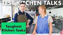 Pro Chefs Share Their Hardest Cooking Tasks | Test Kitchen Talks | Bon Appétit