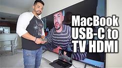 How to Connect Macbook Air/Pro USB C to HDMI TV or Monitor