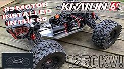 Arrma Kraton 6s Running 1250KV Motor (Belted Badlands MX38, 20T Pinion)