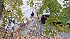 Investigators set up outside the home where four University of Idaho students were slain in November of last year