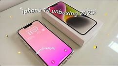 iPhone 14 unboxing (starlight) 128gb 2023 🌙✨ | accessories, camera test + ios 16 setup