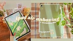 green ipad air 2020 + accessories unboxing 📦🍵