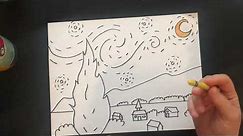 How to Draw Starry Night (2nd-5th Grade)