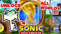 HOW TO UNLOCK ALL WORLDS IN SONIC SPEED SIMULATOR ROBLOX (ALL QUESTS GUIDE)