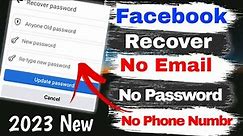 How To Recover Facebook Password Without Email And Phone Number 2023 @SocialLifeTips