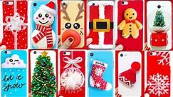 15 DIY PHONE CASES (Christmas-inspired) | Easy & Cute Phone Projects & iPhone Hacks