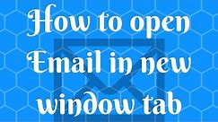 How to open email in new window in Mail app of Windows 10