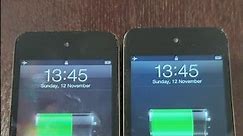 iPod touch 4 on iOS 4 vs iOS 5 boot up test #shorts #ipodtouch #ios