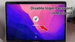 How to remove login password on macbook