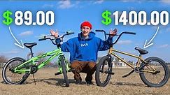 $80 WALMART BMX BIKE VS $1400 BMX BIKE (WHAT'S THE DIFFERENCE?)