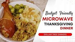 $10 Microwave Only Thanksgiving Dinner for Two | 20 Minute Complete Dinner | Holidays on a Budget